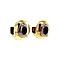 vintage Gold creoles with sapphire 14 kt