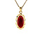 vintage Gold pendant with garnet 14 krt