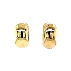 Gold smooth earrings 14 krt