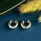 vintage Gold smooth hoop earrings 14 kt