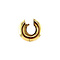 vintage Gold smooth hoop earrings 14 kt