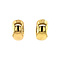 vintage Gold smooth hoop earrings 14 kt