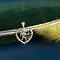 vintage Gouden hart hanger met cupido 14 krt