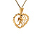 vintage Gouden hart hanger met cupido 14 krt
