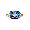 vintage Gouden ring met blauwe spinel 14 krt