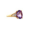 vintage Ring met amethist en diamant 9 krt