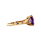 vintage Ring met amethist en diamant 9 krt