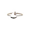 vintage White gold ring with pendant heart 14 krt