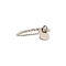 vintage White gold ring with pendant heart 14 krt