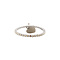 vintage White gold ring with pendant heart 14 krt