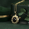 vintage Gouden hanger granaat 14 krt