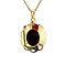 vintage Gold garnet pendant 14 kt
