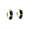 vintage Gold earrings with enamel 14 carat