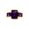 vintage Gouden ring met amethist 18 krt