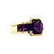vintage Gouden ring met amethist 18 krt