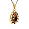 vintage Gold entourage pendant with garnet 14 kt