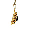 vintage Gouden entourage hanger met granaat 14 krt