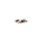 vintage White gold ear studs with ruby and diamond 18 krt