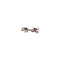 vintage White gold ear studs with ruby and diamond 18 krt