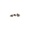 vintage White gold ear studs with ruby and diamond 18 krt