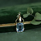 vintage Gouden hanger met blauwe spinel 14 krt