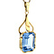 vintage Gouden hanger met blauwe spinel 14 krt