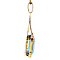 vintage Gouden hanger met blauwe spinel 14 krt