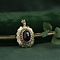vintage Gouden hanger met granaat 14 krt