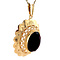 vintage Gouden hanger met granaat 14 krt