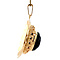 vintage Gouden hanger met granaat 14 krt