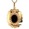 vintage Gouden hanger met granaat 14 krt