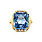 vintage Gouden ring met blauwe spinel 14 krt