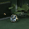 vintage Gouden ring met blauwe spinel 14 krt