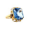 vintage Gouden ring met blauwe spinel 14 krt