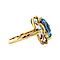 vintage Gouden ring met blauwe spinel 14 krt