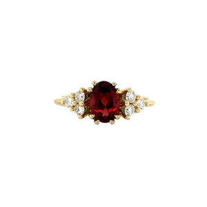 Audrey ring 14 krt - Merlot