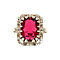 vintage Queen's ring 925 - Ruby Ruby