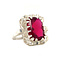 vintage Queen's ring 925 - Hot Pink