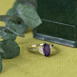 Brigitte ring 14 krt - Violet