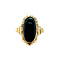 vintage Gouden ring met malachiet 14 krt