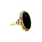 vintage Gouden ring met malachiet 14 krt