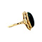 vintage Gouden ring met malachiet 14 krt