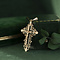 vintage Roségouden kruis hanger 14 krt