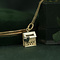 vintage Gouden brievenbus hanger 18 krt