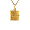 vintage Gouden brievenbus hanger 18 krt