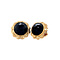 vintage Gold ear studs with garnet 14 krt