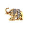 vintage Gold elephant brooch with diamond 14 kt