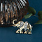 vintage Gold elephant brooch with diamond 14 kt