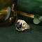 vintage Gold ring with sapphire and diamond 14 krt