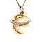 vintage Gouden hanger met parelmoer en diamant 18 krt